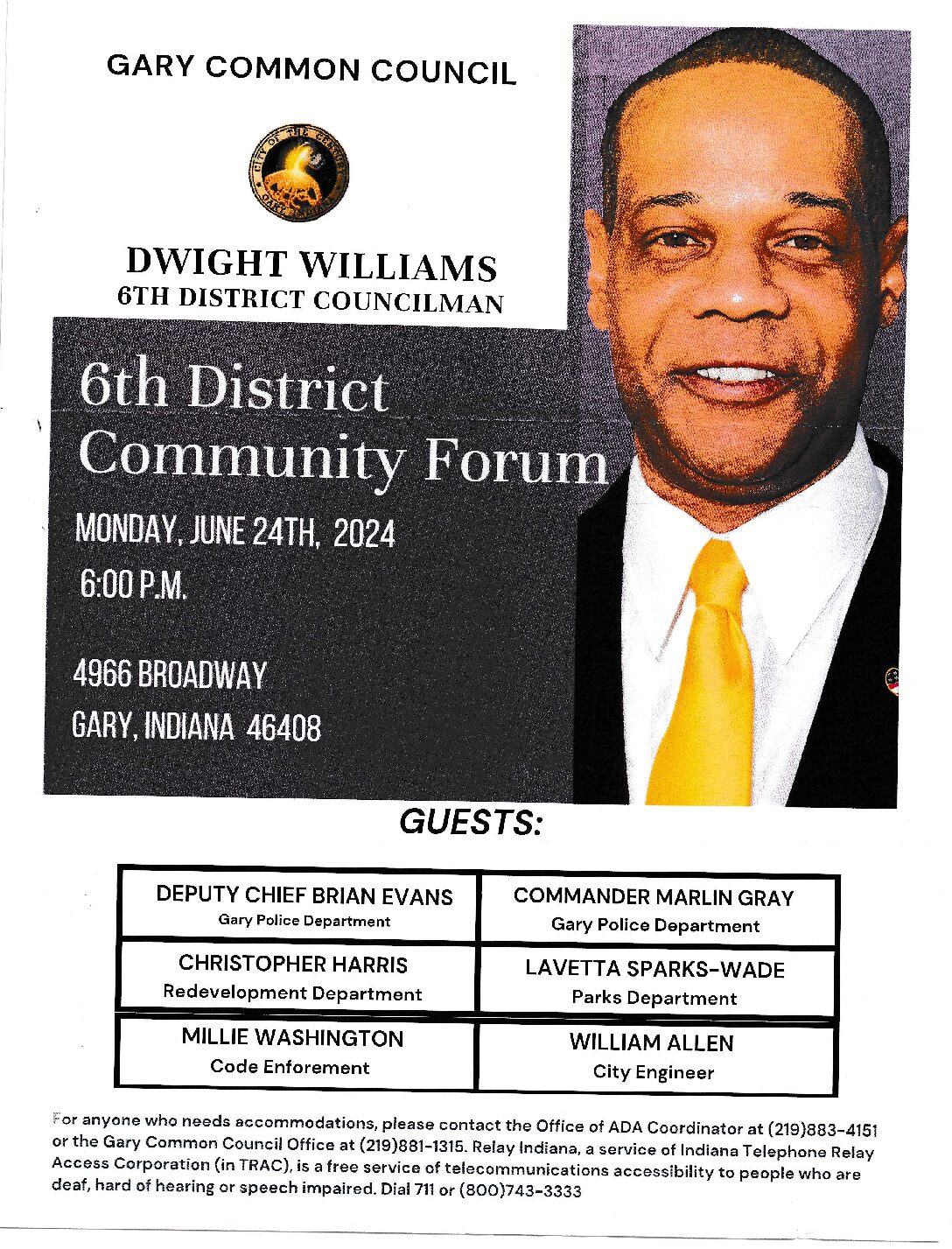 6th District Community Forum